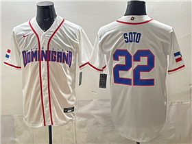 Dominican Republic #22 Juan Soto Baseball White 2026 World Baseball Classic Jersey