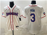 Dominican Republic #3 Jeremy Pena Baseball White 2026 World Baseball Classic Jersey