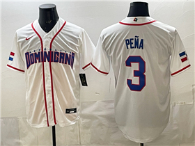 Dominican Republic #3 Jeremy Pena Baseball White 2026 World Baseball Classic Jersey