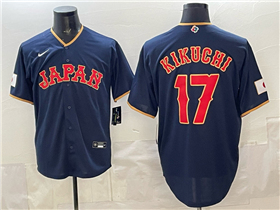 Japan Baseball #17 Yusei Kikuchi Navy 2026 World Baseball Classic Jersey