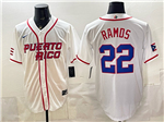 Puerto Rico #22 Heliot Ramos White 2026 World Baseball Classic Jersey