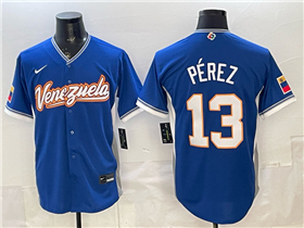 Venezuela Baseball #13 Salvador Perez Blue 2026 World Baseball Classic Jersey