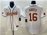 Venezuela Baseball #16 Wilyer Abreu White 2026 World Baseball Classic Jersey