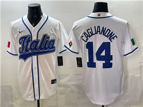 Italy Baseball #14 Jac Caglianone White 2026 World Baseball Classic Jersey