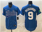 Italy Baseball #9 Vinnie Pasquantino Blue 2026 World Baseball Classic Jersey
