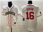 Mexico Baseball #16 Jarren Duran White 2026 World Baseball Classic Jersey