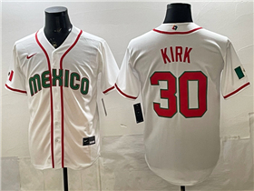 Mexico Baseball #30 Alejandro Kirk White 2026 World Baseball Classic Jersey