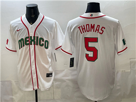 Mexico Baseball #5 Alek Thomas White 2026 World Baseball Classic Jersey