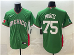 Mexico Baseball #75 Andrés Muñoz Green 2026 World Baseball Classic Jersey