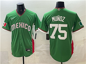 Mexico Baseball #75 Andrés Muñoz Green 2026 World Baseball Classic Jersey