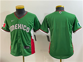 Mexico Baseball Youth Green 2026 World Baseball Classic Team Jersey