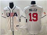 USA Baseball #19 Mason Miller White 2026 World Baseball Classic Jersey