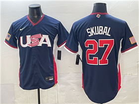 USA Baseball #27 Tarik Skubal Navy 2026 World Baseball Classic Jersey