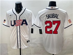 USA Baseball #27 Tarik Skubal White 2026 World Baseball Classic Jersey