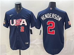 USA Baseball #2 Gunnar Henderson Navy World Baseball Classic Jersey
