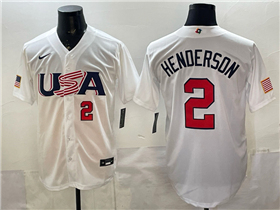 USA Baseball #2 Gunnar Henderson White World Baseball Classic Jersey