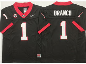Georgia Bulldogs #1 Zachariah Branch Black College Football F.U.S.E. Limited Jersey