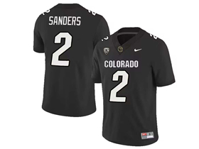 Colorado Buffaloes #2 Shedeur Sanders Black College Football Jersey