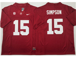 Alabama Crimson Tide #15 Ty Simpson Red College Football F.U.S.E. Limited Jersey