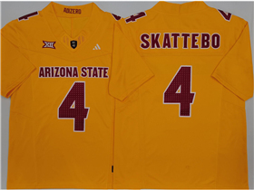Arizona State Sun Devils #4 Cam Skattebo Gold College Football F.U.S.E. Limited Jersey
