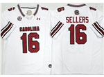 South Carolina Gamecocks #16 LaNorris Sellers White College Football F.U.S.E. Limited Jersey