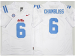 Ole Miss Rebels #6 Trinidad Chambliss White College Football F.U.S.E. Limited Jersey