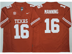 Texas Longhorns #16 Arch Manning Orange College Football F.U.S.E. Limited Jersey