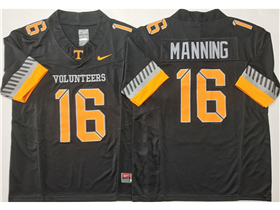 Tennessee Volunteers #16 Peyton Manning Black College Football F.U.S.E. Limited Jersey