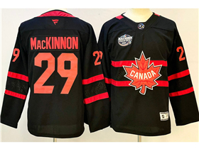 2025 4 Nations Face-Off Team Canada #29 Nathan MacKinnon Youth Black Hockey Jersey