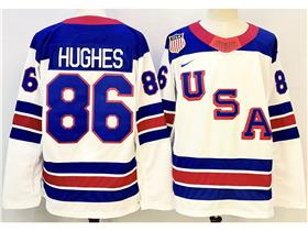 2026 Winter Olympics Team USA #86 Jack Hughes White Hockey Jersey