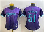 Arizona Diamondbacks #51 Randy Johnson Women's Purple 2025 City Connect Limited Jersey