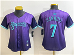 Arizona Diamondbacks #7 Corbin Carroll Women's Purple 2025 City Connect Limited Jersey