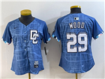 Washington Nationals #29 James Wood Women's 2025 Blue City Connect Limited Jersey