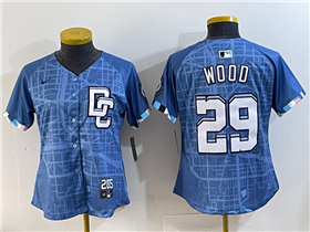 Washington Nationals #29 James Wood Women's 2025 Blue City Connect Limited Jersey