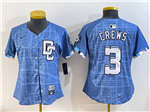 Washington Nationals #3 Dylan Crews Women's 2025 Blue City Connect Limited Jersey