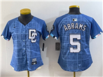 Washington Nationals #5 CJ Abrams Women's 2025 Blue City Connect Limited Jersey