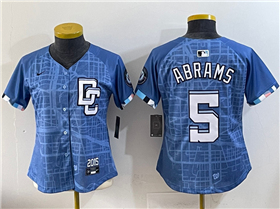 Washington Nationals #5 CJ Abrams Women's 2025 Blue City Connect Limited Jersey