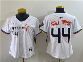 Houston Astros #44 Still Tippin Women's White 2025 City Connect Limited Jersey