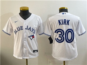 Toronto Blue Jays #30 Alejandro Kirk Youth White Limited Jersey