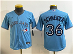 Toronto Blue Jays #36 Davis Schneider Youth Powder Blue Limited Jersey
