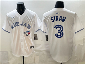 Toronto Blue Jays #3 Myles Straw White Limited Jersey