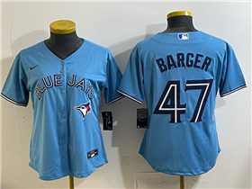 Toronto Blue Jays #47 Addison Barger Women's Powder Blue Limited Jersey