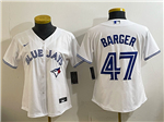 Toronto Blue Jays #47 Addison Barger Women's White Limited Jersey