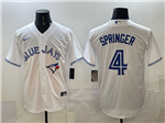 Toronto Blue Jays #4 George Springer White Limited Jersey
