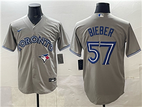 Toronto Blue Jays #57 Shane Bieber Gray Limited Jersey