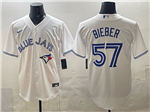 Toronto Blue Jays #57 Shane Bieber White Limited Jersey