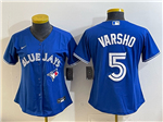 Toronto Blue Jays #5 Daulton Varsho Women's Blue Limited Jersey