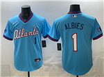 Atlanta Braves #1 Ozzie Albies Powder Blue 2026 City Connect Jersey