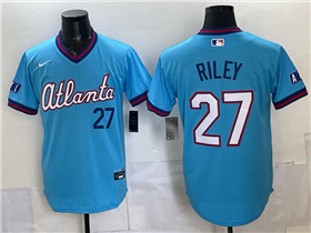 Atlanta Braves #27 Austin Riley Powder Blue 2026 City Connect Jersey