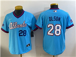 Atlanta Braves #28 Matt Olson Women's Powder Blue 2026 City Connect Jersey